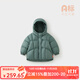 微獅牧尼白鴨絨嬰兒連帽羽絨外套男女寶寶羽絨服輕薄三防保暖冬裝 晚波藍(lán)【90%鴨絨】 90 cm