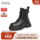 他她（TATA）2024冬時(shí)尚休閑馬丁靴女WJZ04DD4 黑色（單里） 37