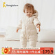 童泰（TONGTAI）嬰兒羽絨服連體衣秋冬男女寶寶連帽哈衣三防鴨絨爬服暖黃色90cm