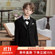 IVY HOUSE常春藤兒童裝男童2024年秋季新款  順滑梭織西服西裝外套馬甲西褲 黑色外套（（領(lǐng)結不附贈）） 120 cm