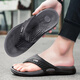 速狐新款按摩男拖鞋男士人字拖男大碼夏季戶(hù)外穿防滑沙灘涼拖鞋男涼鞋 黑色升級版 43 偏小請加大一碼拍