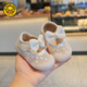 G.duck春夏女寶寶鞋子鏤空網(wǎng)面透氣嬰幼兒公主鞋蝴蝶結甜美系軟底學(xué)步鞋 米白色 15 碼 鞋內長(cháng)約11.5厘米