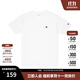 Champion冠軍棉T恤男夏季美式復古運動(dòng)情侶圓領(lǐng)簡(jiǎn)約多巴胺穿搭短袖上衣女 白色 S