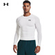 安德瑪（UNDERARMOUR）UA HeatGear 男子訓(xùn)練運動長袖緊身衣1361524 白色100 XL
