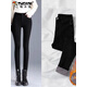啄木鳥(niǎo)高腰牛仔褲加絨女冬季小腳褲顯瘦外穿加厚長(cháng)褲子女緊身彈力鉛筆褲 黑色-8892加絨 黑色-8892加絨 31 碼126斤-135斤