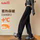 班尼路（Baleno）休閑褲女秋冬季2025新款高腰垂感加厚闊腿褲女士直筒顯瘦加絨褲子