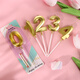 極度空間 生日蠟燭生日裝飾蛋糕裝飾生日派對(duì)布置立體3D數(shù)字蠟燭5個(gè)裝