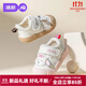 婧麒（JOYNCLEON）寶寶學(xué)步鞋女童秋季新款鞋子軟底防滑透氣網(wǎng)布嬰幼兒童鞋 卡其 18 碼【內長(cháng)13.5cm腳長(cháng)13cm】