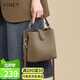 viney牛皮包包女包洋氣水桶包輕奢斜挎單肩包生日禮物品牌送女友老婆