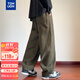 唐獅2025秋冬男梭織前后破縫寬松哈倫休閑長(zhǎng)褲