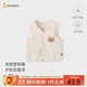 童泰（TONGTAI）嬰兒馬甲春秋季純棉寶寶衣服雙層加厚背心坎肩馬夾上衣白色66cm