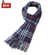 圍巾秋冬季中老年人保暖長(cháng)條圍脖簡(jiǎn)約時(shí)尚百搭休閑男款圍巾 藏青色