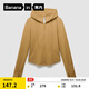 蕉內（Bananain）【趙露思同款】非常服501Slim女士連帽外套短款新款修身針織女裝 曲奇棕 XL