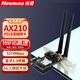 紐曼（Newmine）PCI-E無線網(wǎng)卡臺(tái)式機(jī)電腦WIFI6接收器內(nèi)置藍(lán)牙 5G雙頻千兆網(wǎng)卡WiFi發(fā)射Intel英特爾電競網(wǎng)絡(luò)