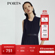 PORTS寶姿 商場(chǎng)同款新品氣質(zhì)百搭不對(duì)稱系帶連體褲LL8P041NWB011 丈青 S (4)