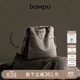 半坡飾族（bampo）女包新款結瑞包小包單肩斜挎包輕盈便捷牛皮真皮女時(shí)尚包包 風(fēng)衣灰 小包