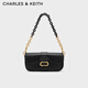 CHARLES&KEITH學(xué)院風(fēng)鏈條單肩小方包女包生日禮物CK2-20671432 Black黑色 M