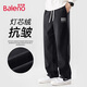 班尼路（Baleno）休閑褲男秋季燈芯絨重磅美式街頭風(fēng)大碼青年褲子小眾闊腿男士長(cháng)褲
