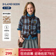E·LAND KIDS童裝2025年秋季新品女童針織衫復古學(xué)院風(fēng)長(cháng)袖上衣 Blue藍色/50 165