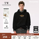 Teenie Weenie小熊男裝簡(jiǎn)約衛衣冬季潮流刺繡休閑連帽衫上衣男 黑色 L 175