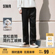 森馬（Semir）休閑褲男工裝褲寬松直筒褲子秋季戶(hù)外長(cháng)褲純棉松緊腰101524127112