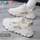 卡帝樂(lè )鱷魚(yú)休閑鞋女鞋秋季老爹鞋女時(shí)尚運動(dòng)鞋跑步鞋子女 0939 米色 36