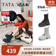 他她（TATA）靴子2025冬商場(chǎng)同款百搭時(shí)裝靴 黑色 37