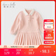 戴維貝拉兒童連衣裙女童學(xué)院風(fēng)polo裙女寶寶秋裝棉裙子