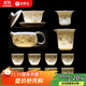 金鑲玉功夫茶具整套裝陶瓷茶壺茶杯送人禮品盒高檔羊脂玉白瓷 勝境套裝