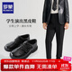 羅蒙男童皮鞋黑色軟底英倫風(fēng)學(xué)生演出鞋兒童表演大童西裝單鞋 黑色 36