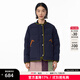 幻走（MOVEUP）冬季新款.FUN系列圓領(lǐng)撞色包邊設計師短款羽絨服女 深寶藍 L