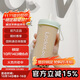 樂(lè )扣樂(lè )扣（LOCK&LOCK）夏天塑料水杯奶茶杯Tritan帶吸管戶(hù)外便攜提手男女杯子700mL綠色
