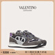 華倫天奴VALENTINO[雙11限時(shí)優(yōu)惠]男士 VLOGO PACE 低幫運動(dòng)鞋 灰色/石墨色/紫色 42