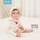 湯尼倍兒嬰兒連體衣春秋季新款女寶寶純棉哈衣夏薄款公主風(fēng)滿(mǎn)月衣服周歲禮 小櫻桃【四季款】 73cm