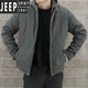 JEEP SPIRIT品質(zhì)棉衣男潮冬季新款百搭加厚工裝棉服連帽棉襖外套冬裝韓版潮流 灰色 XL
