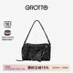 GROTTO個(gè)樂(lè )25年新款SoftCollar保齡球包單肩包小號中號通勤斜挎包 經(jīng)典黑S 亮銀