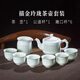 景德鎮(zhèn)手工鏤空玲瓏陶瓷茶具套裝家用描金功夫泡茶壺茶杯整套禮盒 [描金玲瓏]茶壺套裝 8件 1