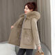 派克服女中長(cháng)款2025新款冬季加厚保暖棉服時(shí)尚收腰加絨棉衣外套潮 氣質(zhì)卡其色 M  建議110斤以下