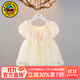 G.DUCKKIDS公主裙女童連衣裙夏季周歲禮服女寶寶紗裙洋氣嬰幼兒童裙子蓬蓬裙 粉紅色 90 尺碼1~2歲【 80-90cm】cm
