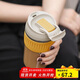 樂扣樂扣（LOCK&LOCK）咖啡杯耐熱玻璃水杯子男女學(xué)生便攜式雙飲吸管杯隨手杯500ML黃色