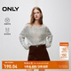 ONLY冬季時(shí)尚淑女風(fēng)圓領(lǐng)純色顯瘦針織衫女|124413050 G11 淺灰花色 M