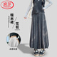 浪莎花苞針織糯米裙子秋冬半身裙女中長(cháng)款高腰垂感傘裙a字裙