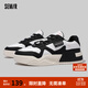 Semir官方正品小白鞋2025新款春秋季百搭厚底增高情侶鞋休閑運動(dòng)板鞋 黑白 36 女款