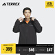 adidas舒適加絨戶(hù)外運動(dòng)連帽軟殼衣男裝秋冬阿迪達斯官方TERREX 黑色/黑色   M