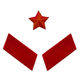 派吉鯊（PAIJISHA）帽徽紅領(lǐng)章紅五星65式紅五角星帽徽紅領(lǐng)章老紅軍三點紅收藏紅五星 紅五星+紅領(lǐng)章1套