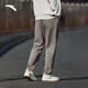 安踏加絨保暖運動(dòng)褲男春季針織潮流褲直筒平口保暖休閑褲