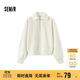 森馬（Semir）[商場(chǎng)同款]衛衣女純色溫柔2024秋季休閑風(fēng)寬松套頭衫101524116012