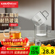 金灶（KAMJOVE）手工吹制純玻璃茶杯水杯品茗杯新款帶把玻璃杯耐高溫小茶杯花茶杯 K-102T 80ml 4只