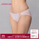 愛(ài)慕伊甸2025春夏內褲女棉質(zhì)底襠性感蕾絲低腰三角褲AM22A691 緗葉粉3GC 1條 M 165