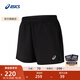 亞瑟士ASICS男子5英寸跑步短褲速干舒適透氣運動(dòng)褲 2011D232-001 黑色 L